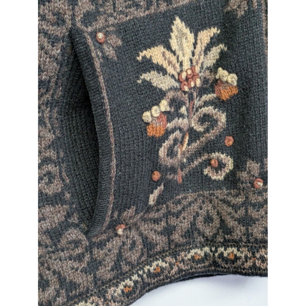 Icelandic Design Wool Cardigan Sweater Womens Lar… - image 6